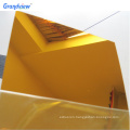 Popular light golden thin acrylic mirror sheet colored